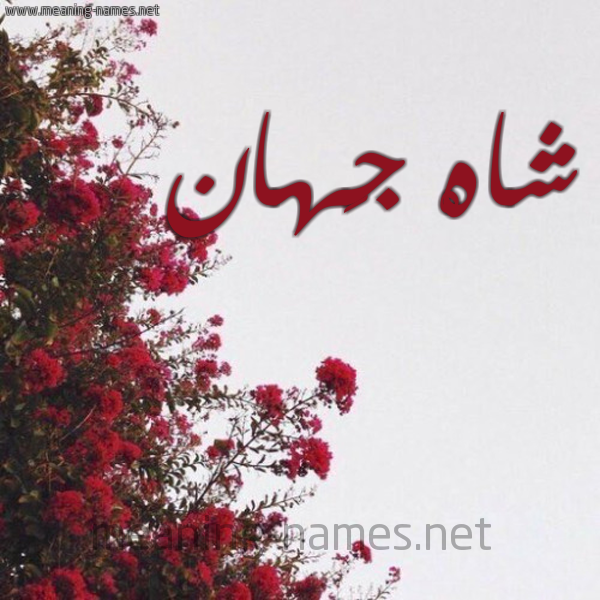 شكل 18 صوره الورد الأحمر للإسم بخط رقعة صورة اسم شاهْ جَهان SHAH-GAHAN